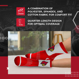 Louisville Cardinals NCAA Youth Surge Team Mascot Quarter Socks - Red