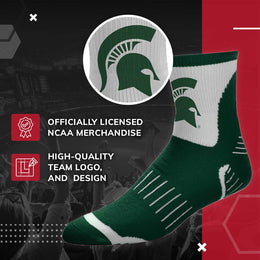 Michigan State Spartans NCAA Youth Surge Team Mascot Quarter Socks - Forest Green