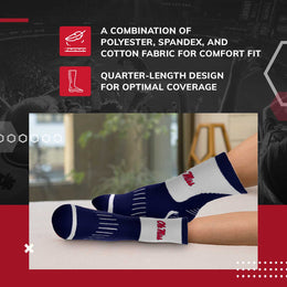 Ole Miss Rebels NCAA Youth Surge Team Mascot Quarter Socks - Navy
