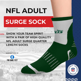 New York Jets NFL Performance Quarter Length Socks - Forest Green