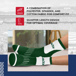 New York Jets NFL Performance Quarter Length Socks - Forest Green