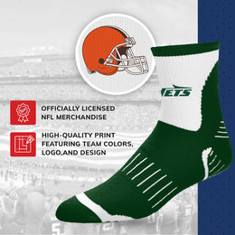 New York Jets NFL Performance Quarter Length Socks - Forest Green