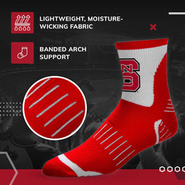 NC State Wolfpack NCAA Youth Surge Team Mascot Quarter Socks - Red