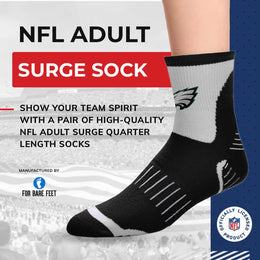 Philadelphia Eagles NFL Performance Quarter Length Socks - Black