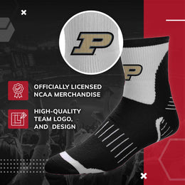 Purdue Boilermakers NCAA Youth Surge Team Mascot Quarter Socks - Black