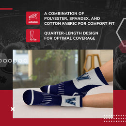 Villanova Wildcats Adult NCAA Surge Quarter Length Crew Socks - Navy