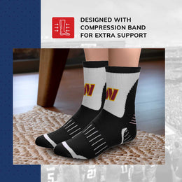 Washington Commanders NFL Youth Performance Quarter Length Socks - Black
