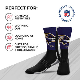 Baltimore Ravens NFL Youth V Curve Socks - Black