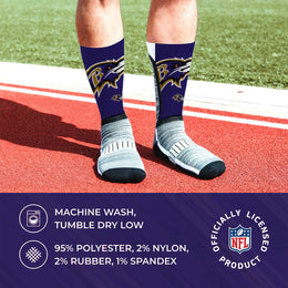 Baltimore Ravens NFL Youth V Curve Socks - Purple