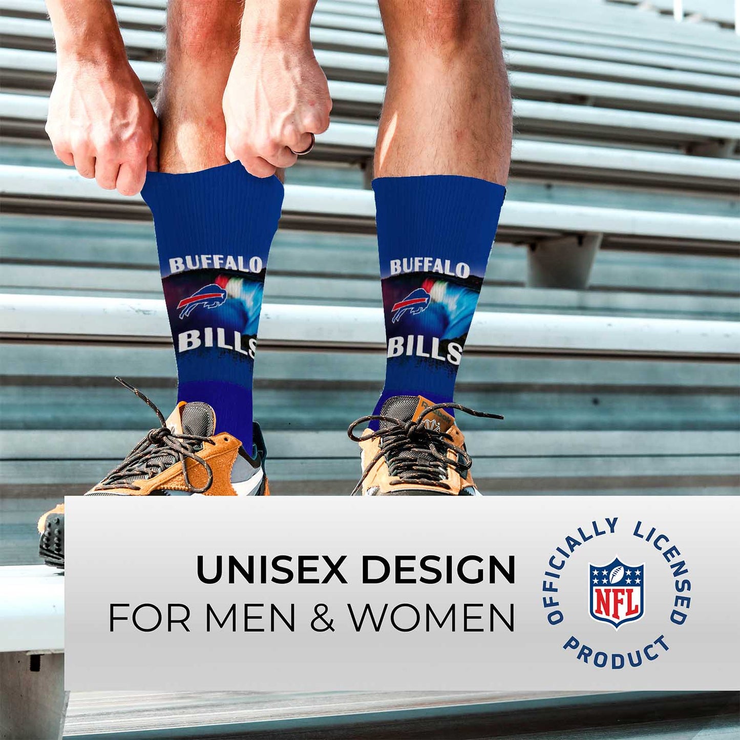 Buffalo Bills NFL Youth Zoom Location Crew Socks - Royal
