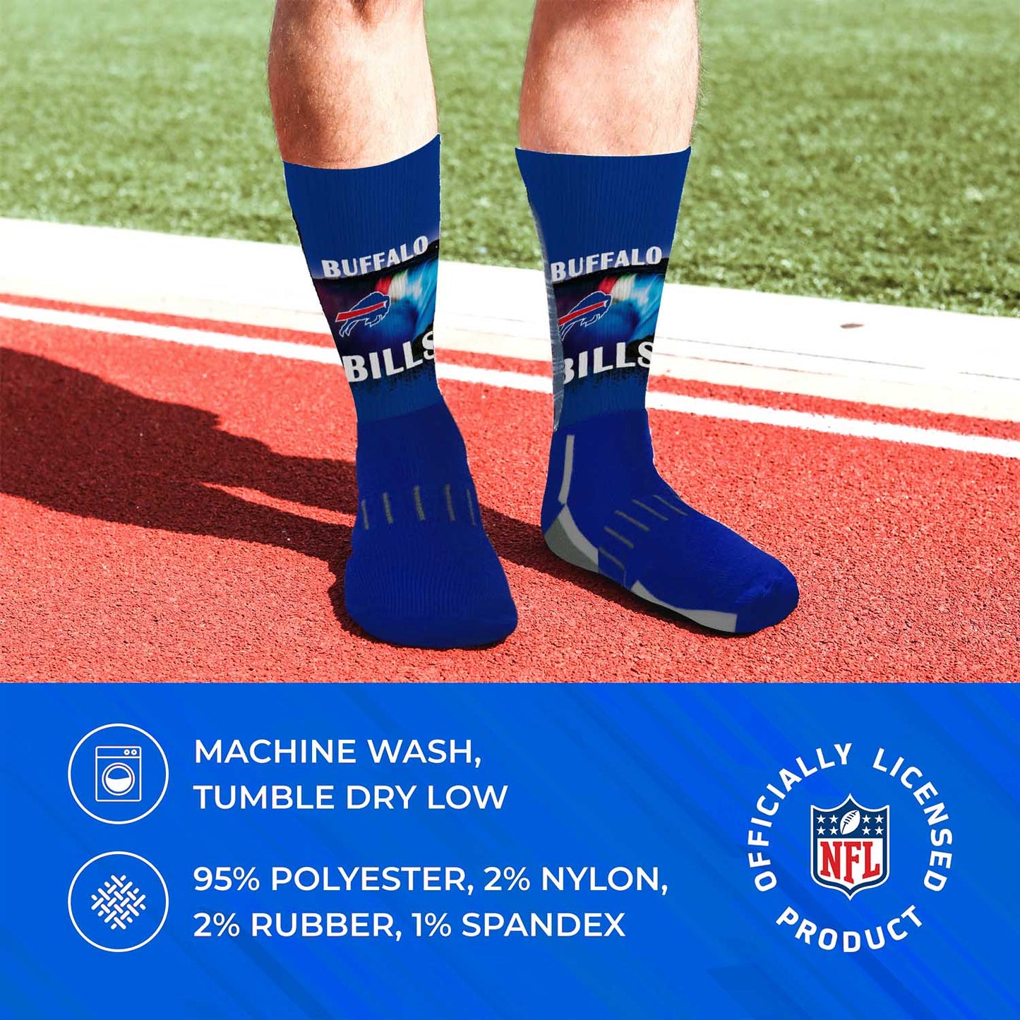 Buffalo Bills NFL Youth Zoom Location Crew Socks - Royal