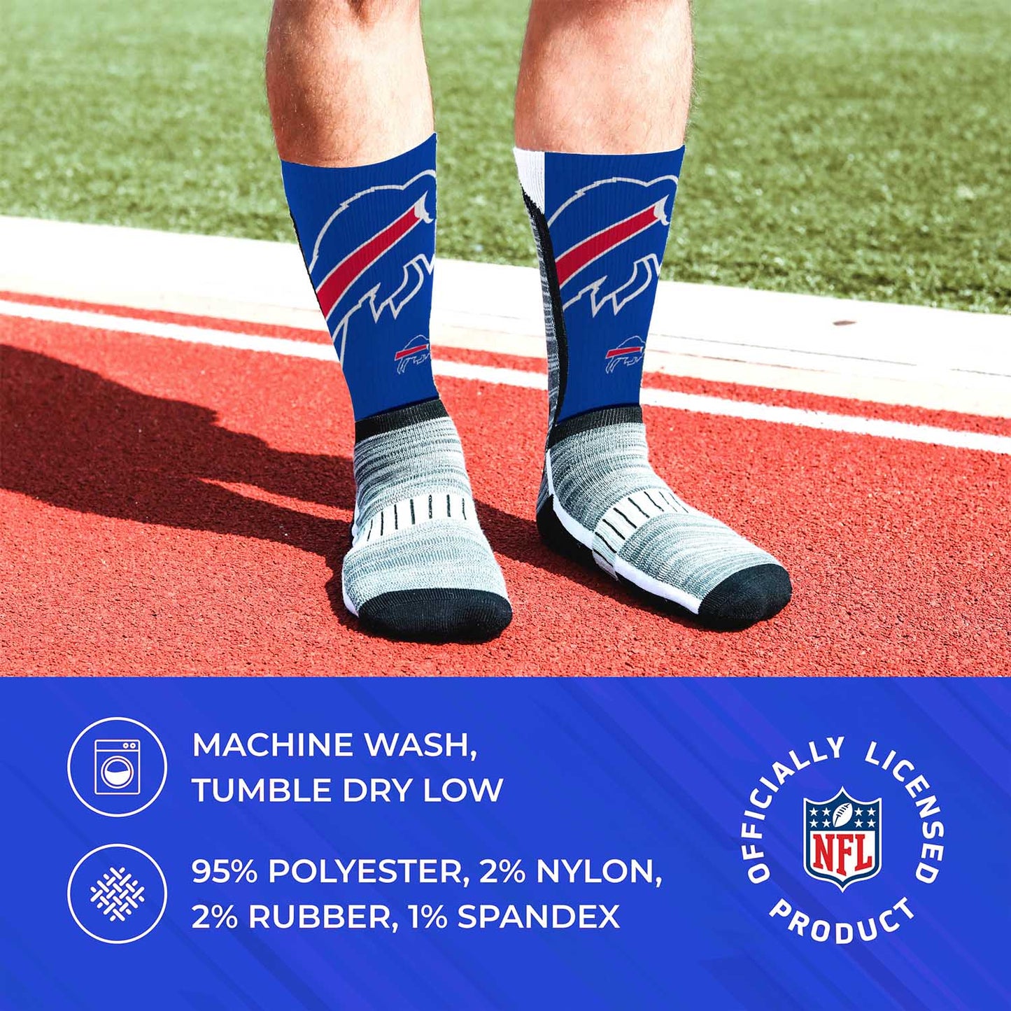 Buffalo Bills NFL V Curve  Socks - Blue