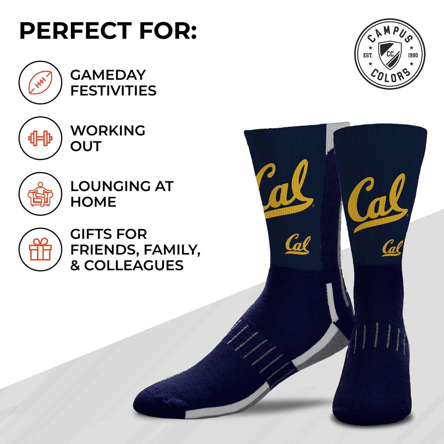 Cal Golden Bears NCAA Youth University Socks - Navy