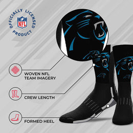 Carolina Panthers NFL Adult Curve Socks - Light Blue