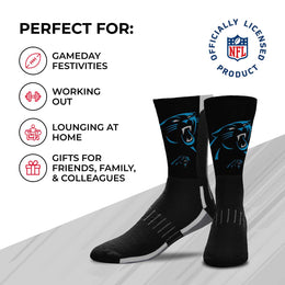 Carolina Panthers NFL Adult Curve Socks - Light Blue