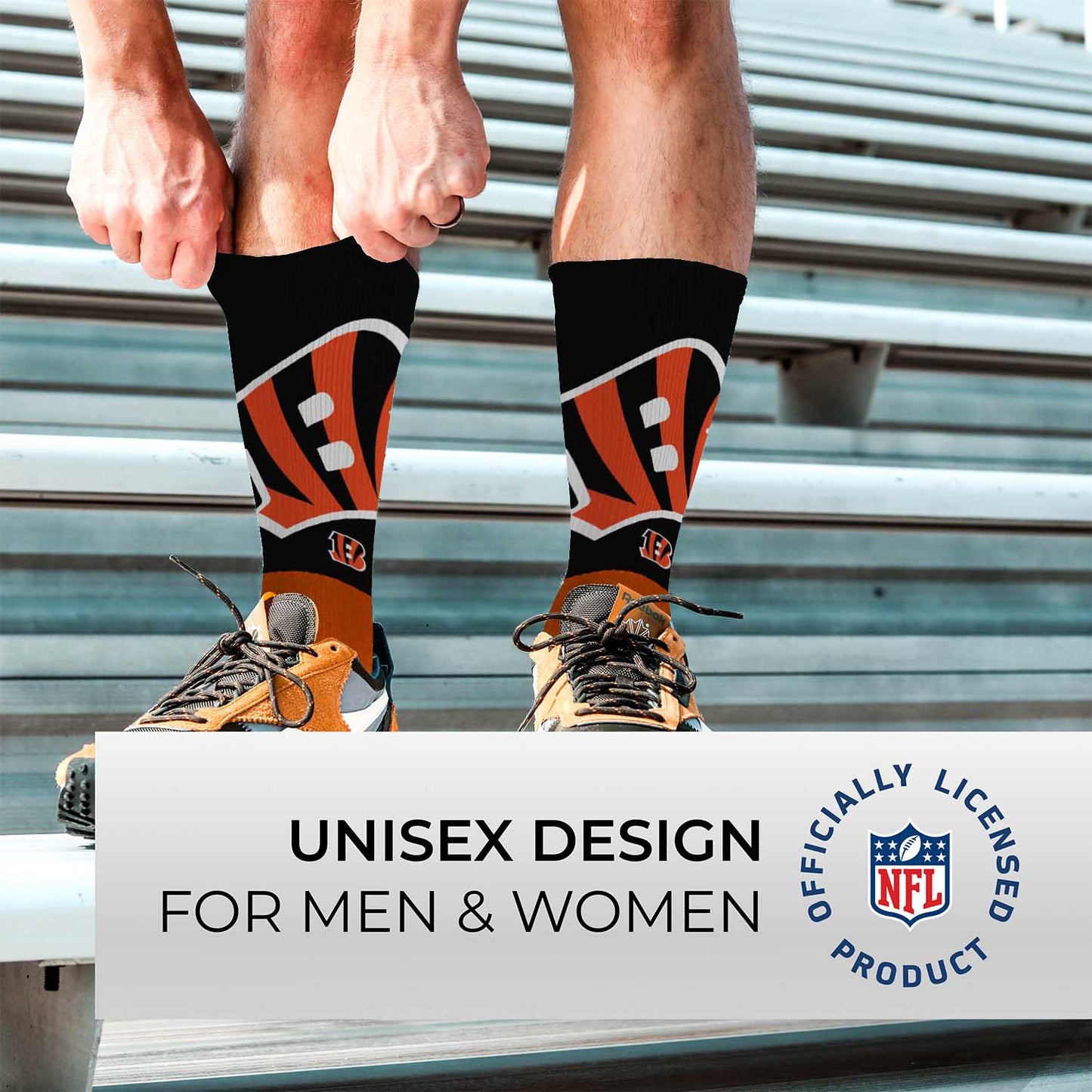 Cincinnati Bengals NFL Youth V Curve Socks - Orange