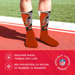Cleveland Browns NFL Youth V Curve Socks - Orange