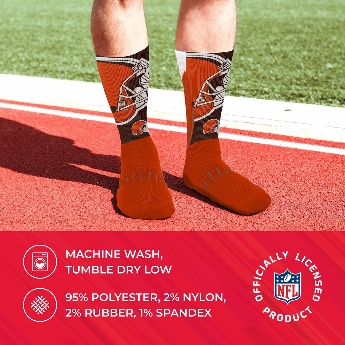 Cleveland Browns NFL Youth V Curve Socks - Orange