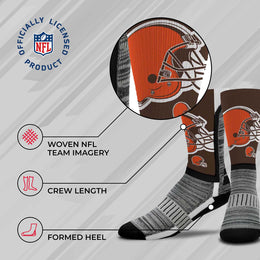 Cleveland Browns NFL Youth V Curve Socks - Brown