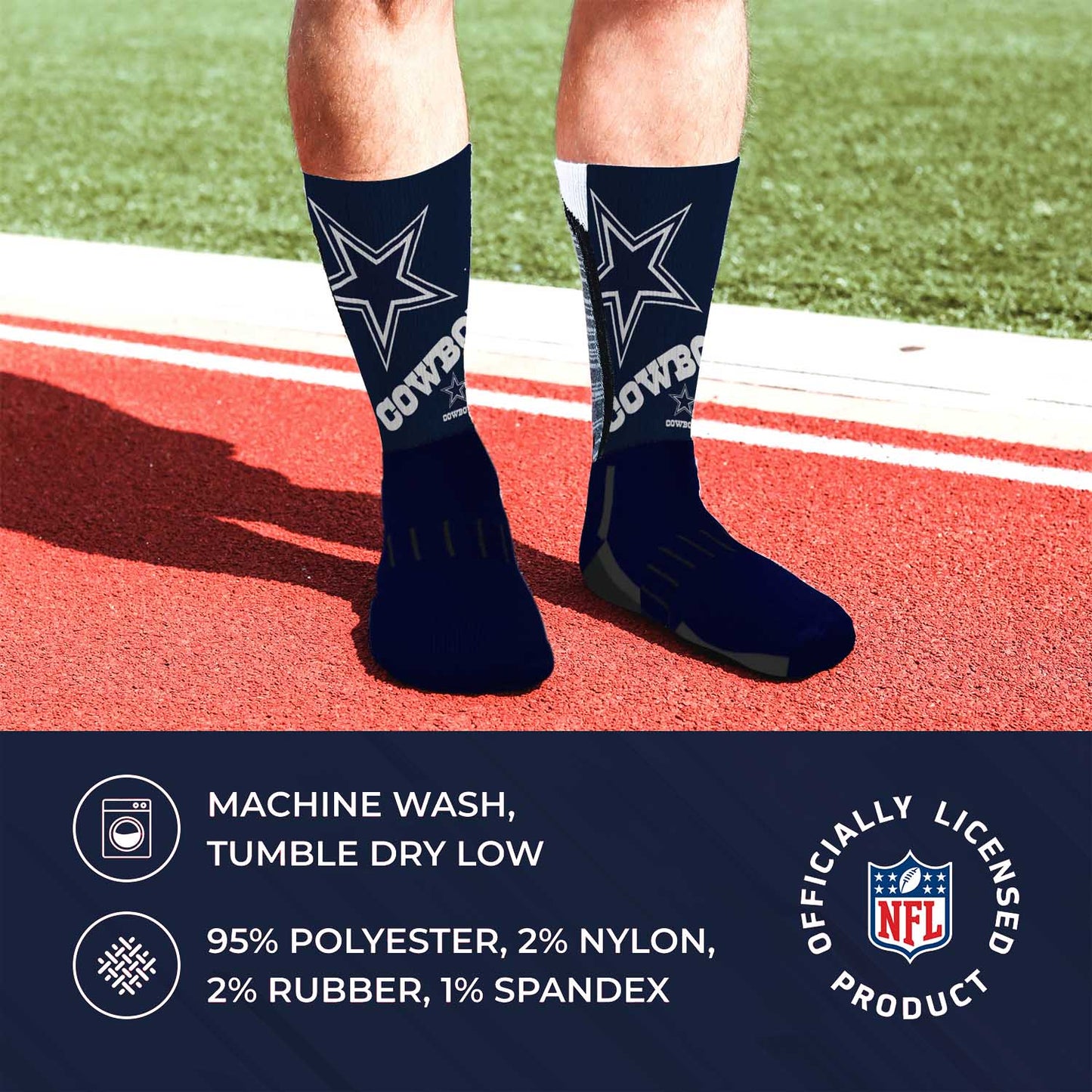 Dallas Cowboys NFL V Curve  Socks - Team Color