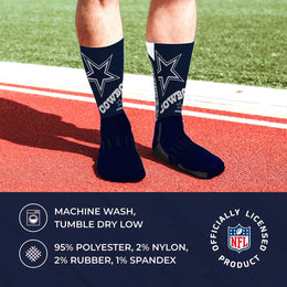 Dallas Cowboys NFL V Curve  Socks - Blue