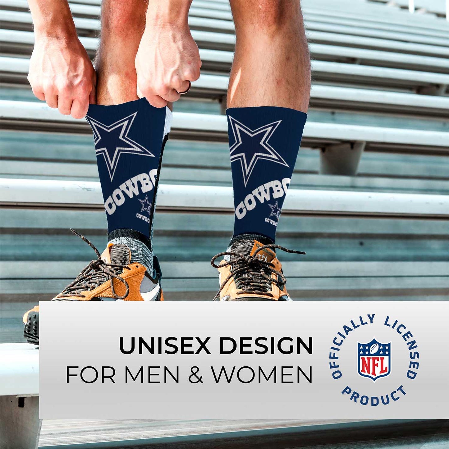 Dallas Cowboys NFL Youth V Curve Socks - Navy
