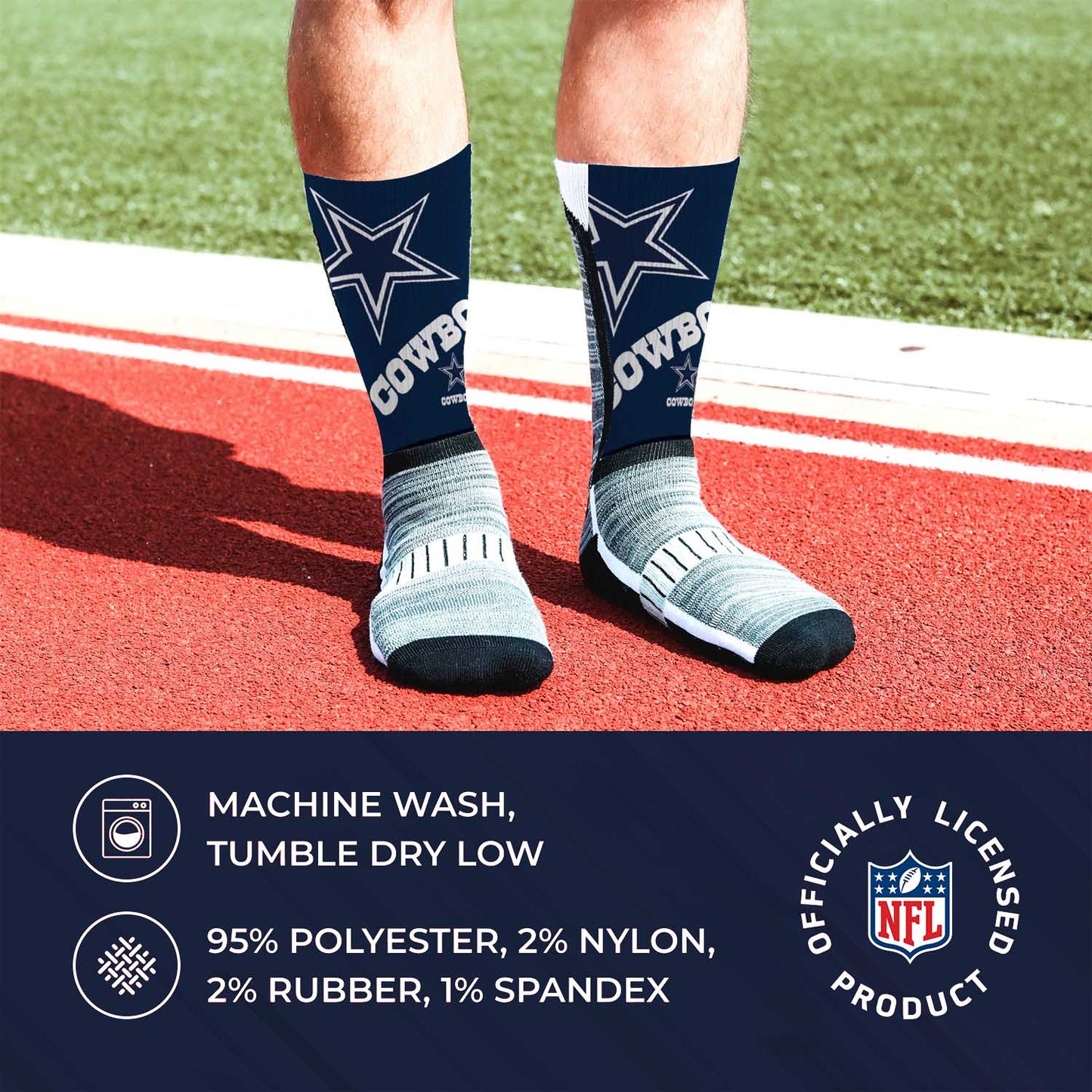 Dallas Cowboys NFL V Curve  Socks - Navy