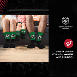 Dallas Stars Youth NHL Zoom Curve Team Crew Socks - Black