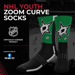 Dallas Stars Youth NHL Zoom Curve Team Crew Socks - Black