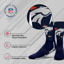 Denver Broncos NFL V Curve  Socks - Indigo/Navy