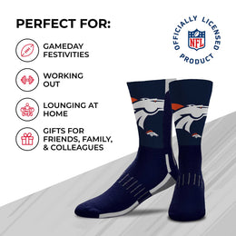 Denver Broncos NFL V Curve  Socks - Indigo/Navy