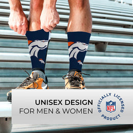Denver Broncos NFL V Curve  Socks - Navy