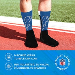 Detroit Lions NFL Youth V Curve Socks - Black