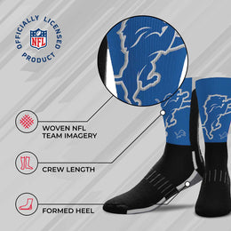 Detroit Lions NFL Youth V Curve Socks - Black