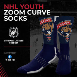 Florida Panthers Youth NHL Zoom Curve Team Crew Socks - Navy