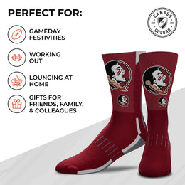 Florida State Seminoles NCAA Adult State and University Crew Socks - Garnet