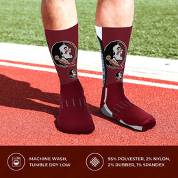 Florida State Seminoles NCAA Adult State and University Crew Socks - Garnet