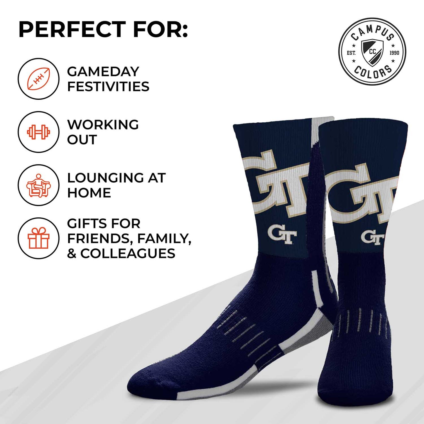 Georgia Tech Yellowjackets NCAA Youth University Socks - Team Color