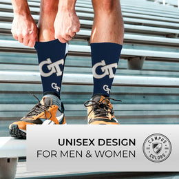 Georgia Tech Yellowjackets NCAA Adult State and University Crew Socks - Navy