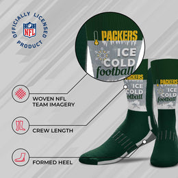Green Bay Packers NFL Adult Zoom Location Crew Socks - Green