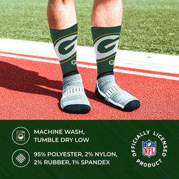 Green Bay Packers NFL Youth V Curve Socks - Green