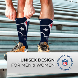 Houston Texans NFL Adult Curve Socks - Indigo/Navy