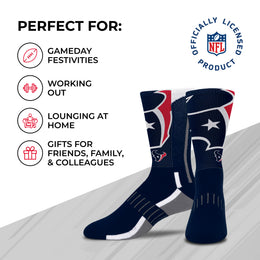 Houston Texans NFL Adult Curve Socks - Indigo/Navy