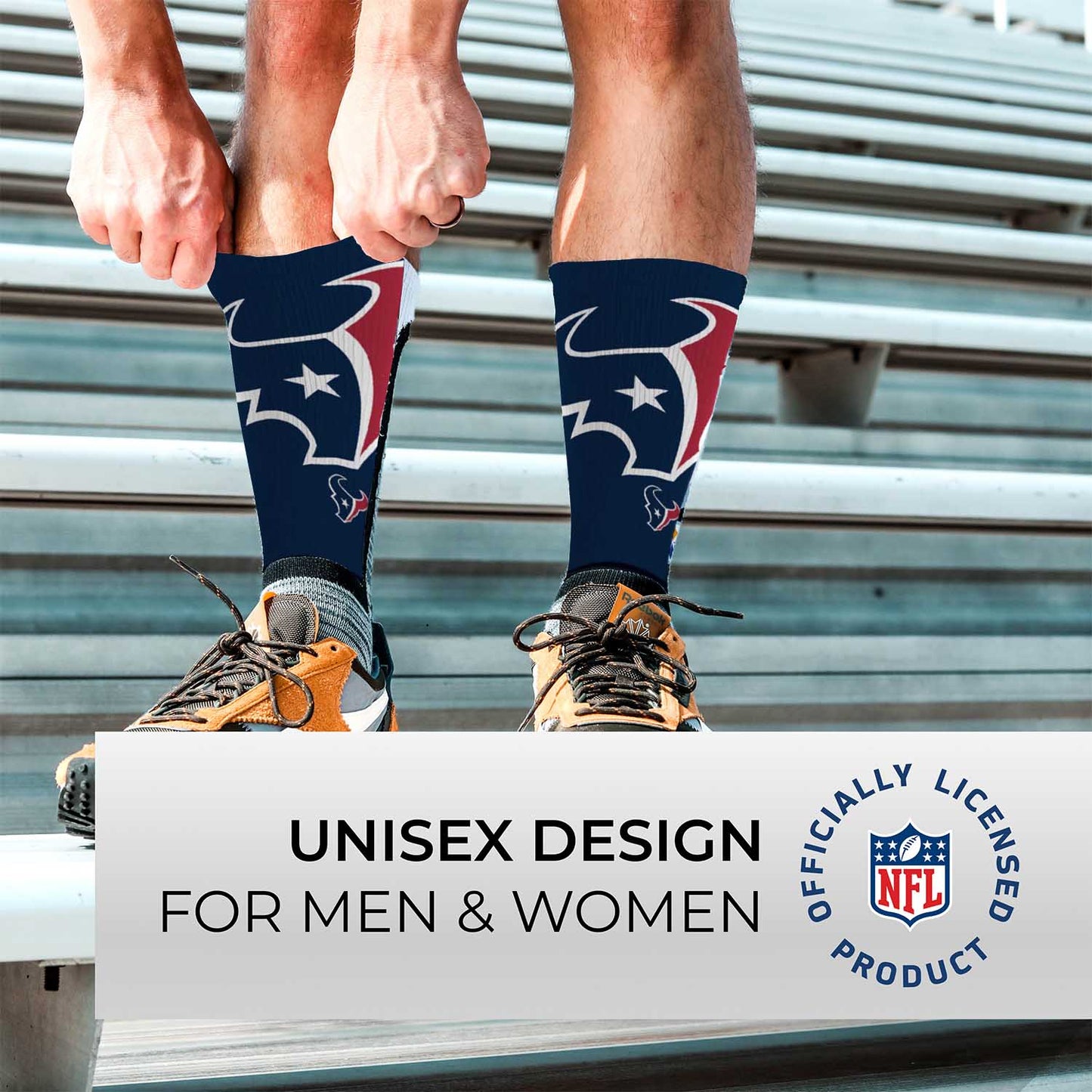 Houston Texans NFL Youth V Curve Socks - Navy