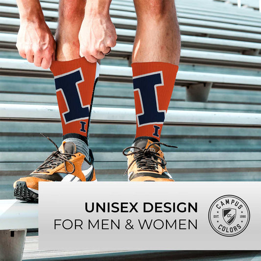 Illinois Fighting Illini NCAA Youth University Socks - Team Color