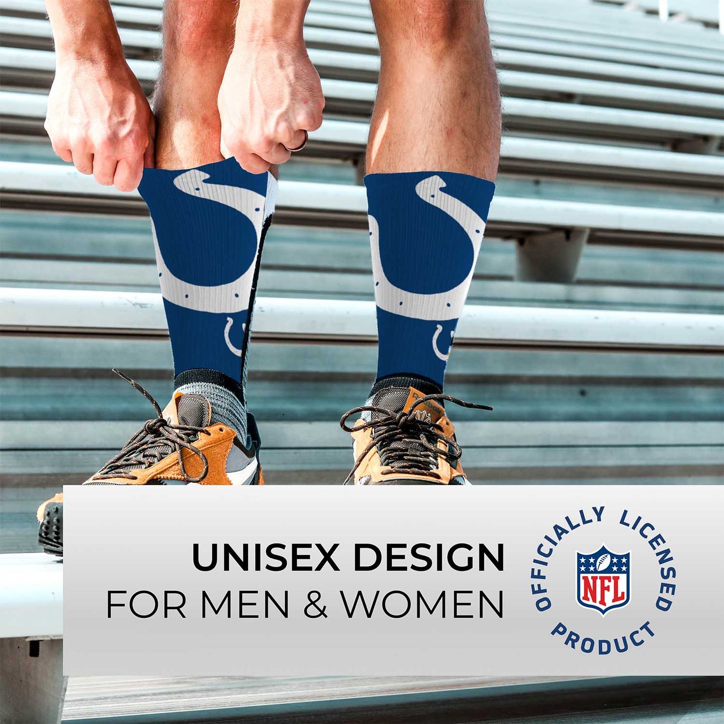 Indianapolis Colts NFL Adult Curve Socks - Blue