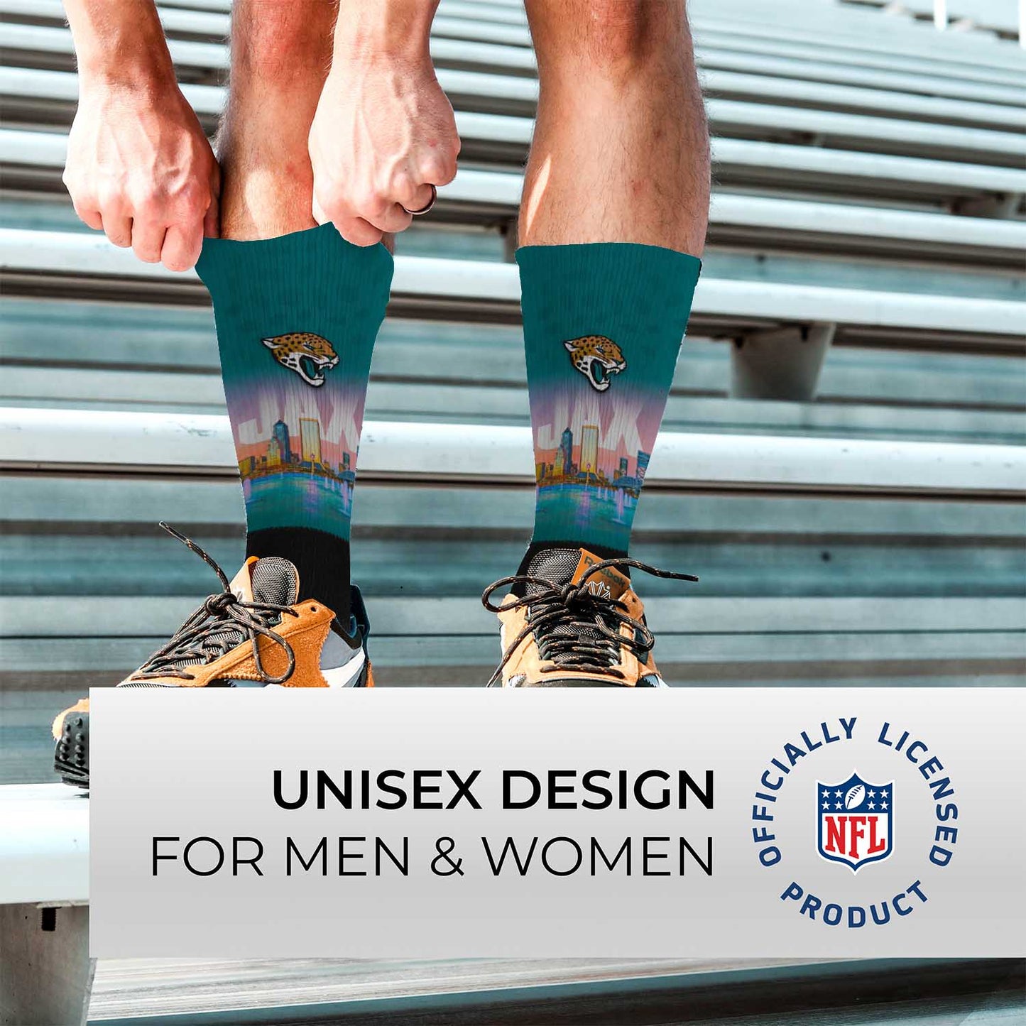 Jacksonville Jaguars NFL Youth Zoom Location Crew Socks - Black