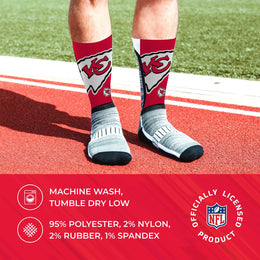 Kansas City Chiefs NFL Youth V Curve Socks - Red