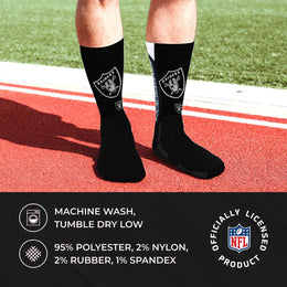Las Vegas Raiders NFL Adult Curve Socks - Team Color