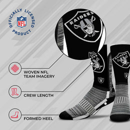 Las Vegas Raiders NFL Adult Curve Socks - Black